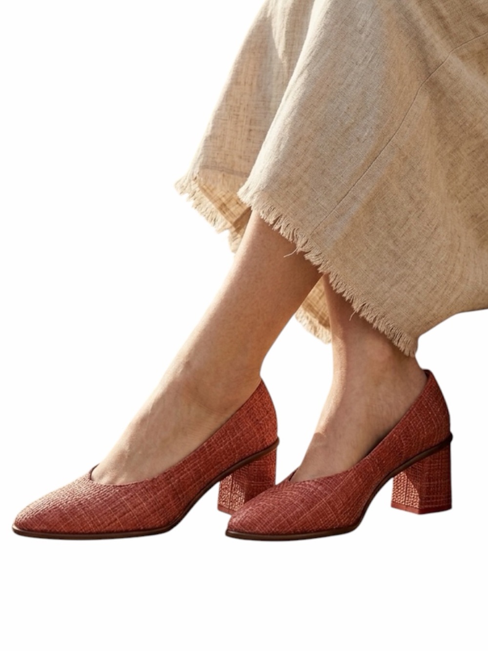 Miista Bernadette Ruby Raffia Pumps EU 37 US 6.5-7 Made in Spain